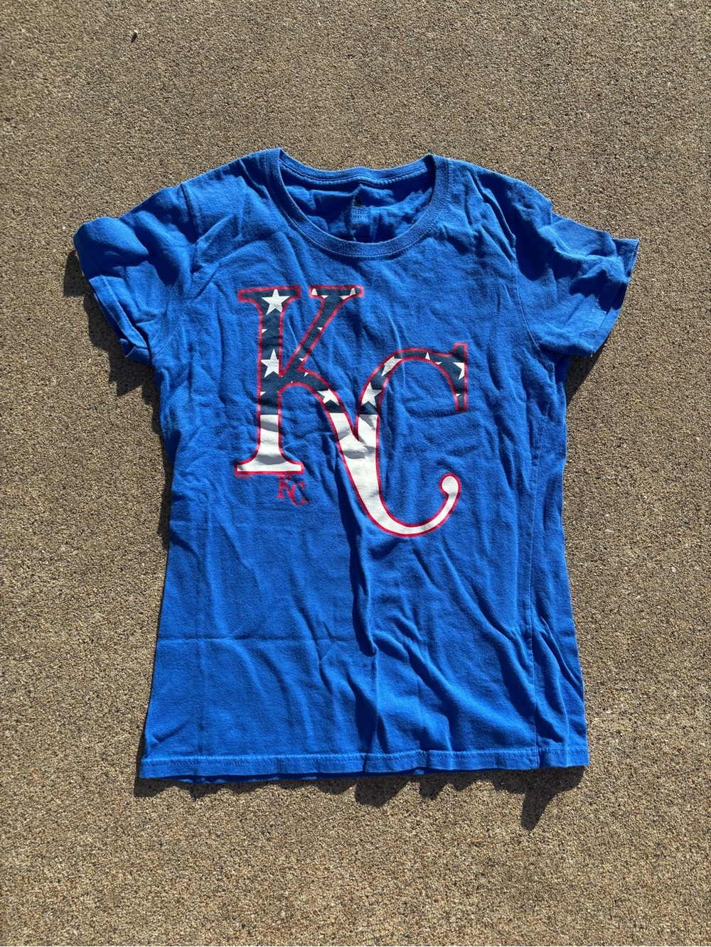Women’s Blue KC Baseball Graphic Short Sleeve Tee
